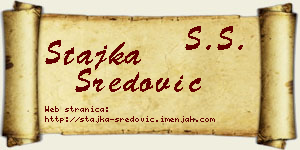 Stajka Sredović vizit kartica